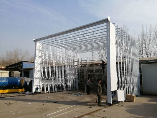 qualidade certificado de salvaguarda móvel do CE do espaço da instalação da cabine retrátil da pintura fábrica