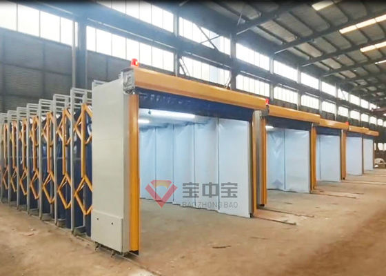 qualidade Cabine de pintura telescópica para o grande e Workpiece longo do metal fábrica