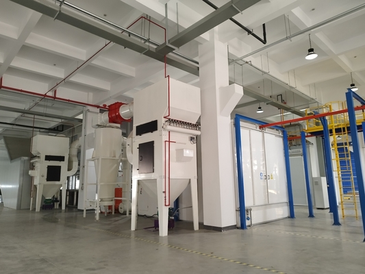Linha de revestimento em pó de controle de tela sensível ao toque para equipamentos da indústria pesada Solução de pintura personalizada