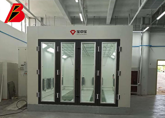 qualidade Cabine de pulverizador de vidro grande do veículo da porta 16kw para auto fãs da turbina fábrica
