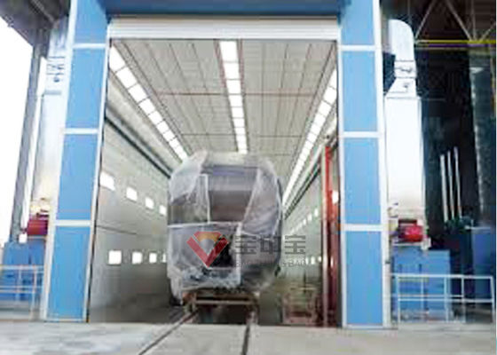 qualidade Pintura automática completa da cabine de pulverizador do Downdraft da pintura da estrada de ferro pelos revestimentos de superfície fábrica