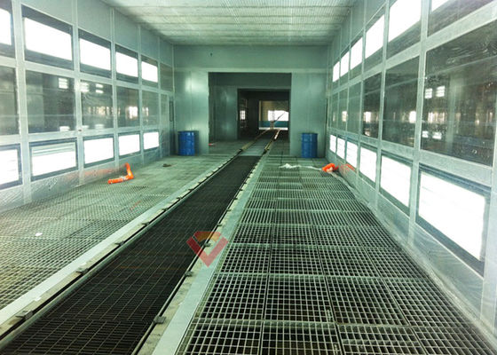 qualidade Sala completa da pintura da grade com linha de produção cabine da pintura do trole da pintura do Downdraft do sistema fábrica