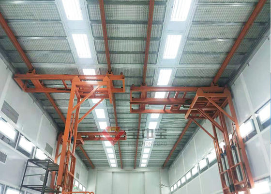 Plataforma de trabalho de levantamento de suspensão da cabine da pintura do ônibus do elevador do estilo 3D para a linha de pintura