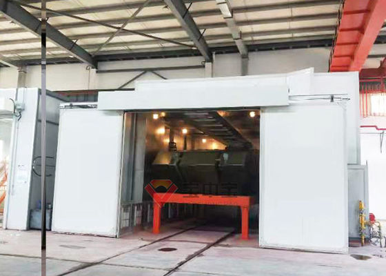 qualidade Cabine de cozimento para a linha de pintura militar do tanque completa abaixo da linha de produção da pintura do esboço fábrica