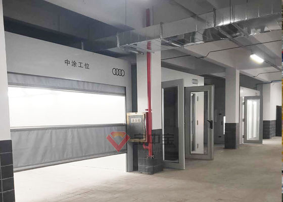 qualidade Cabines de Audi Car Repair Shop Sanding que lustram a estação de rolamento elétrica da preparação da pintura da cortina fábrica