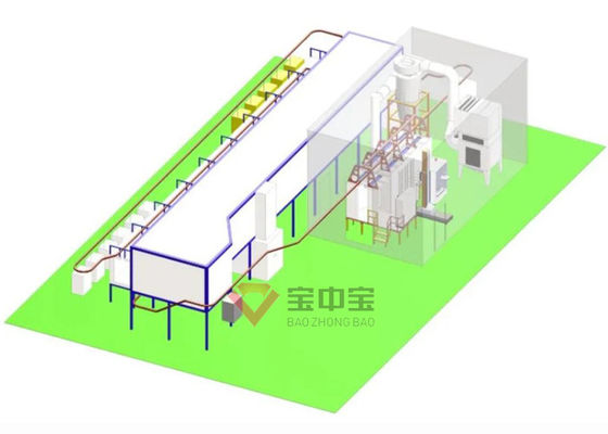 qualidade Projeto para a linha de revestimento de suspensão do pó do transporte na fábrica do metal fábrica