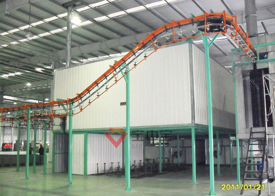 Linha de produção grande do revestimento do pó da sala do remoinho para a peça do computador