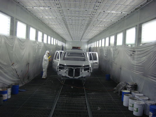 qualidade 15000 grupos/linha de pulverização auto oficina de pintura de Yearl com sistema de transporte semiautomático fábrica